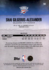 2025-26 Topps Signature Class #54 Shai Gilgeous-Alexander